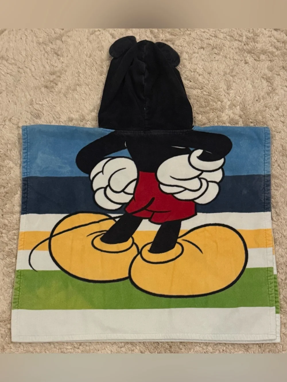 Disney Mickey Mouse Hooded Bath/Beach Towel Poncho